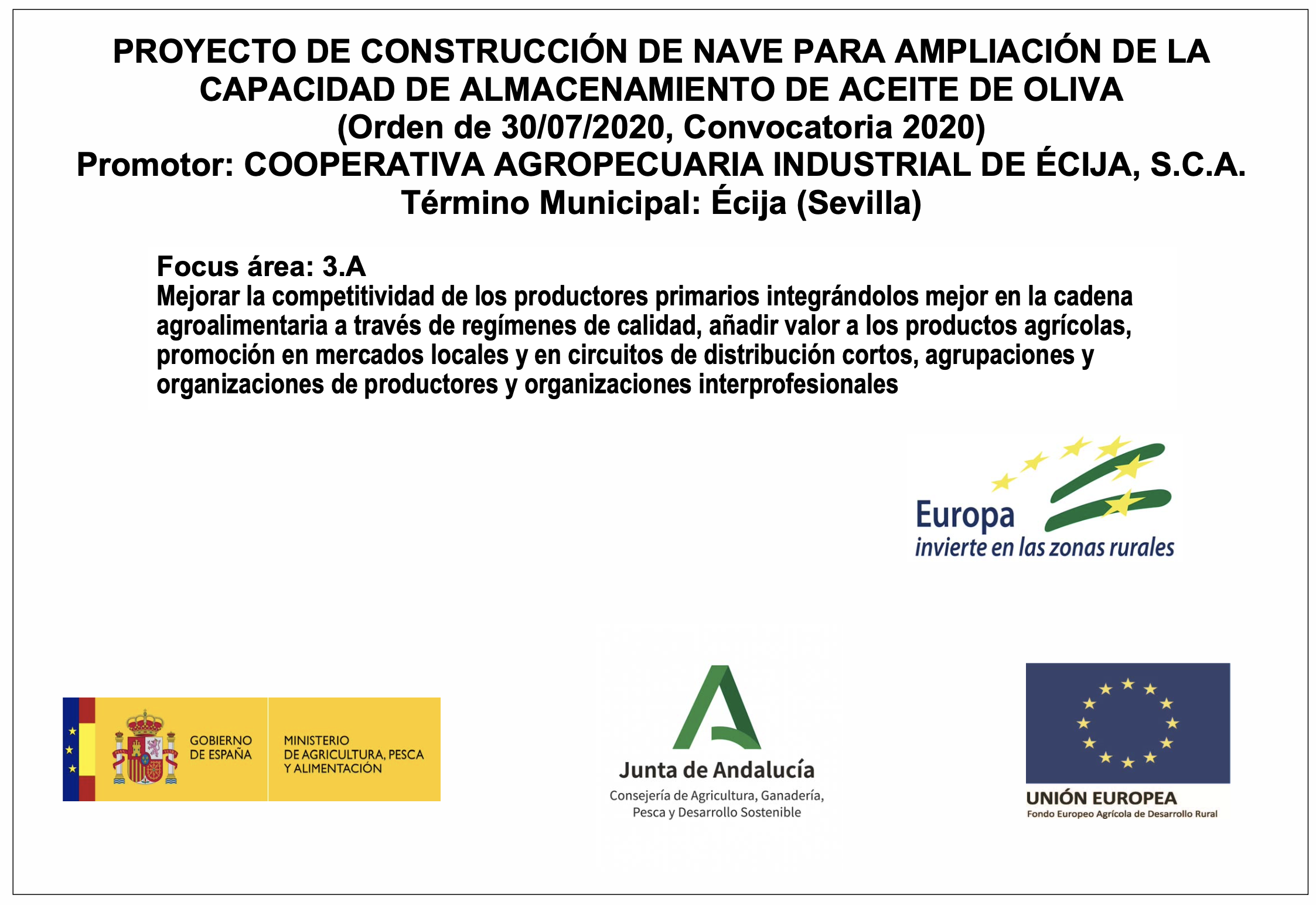 Junta de Andalucía — Subvención Bodega